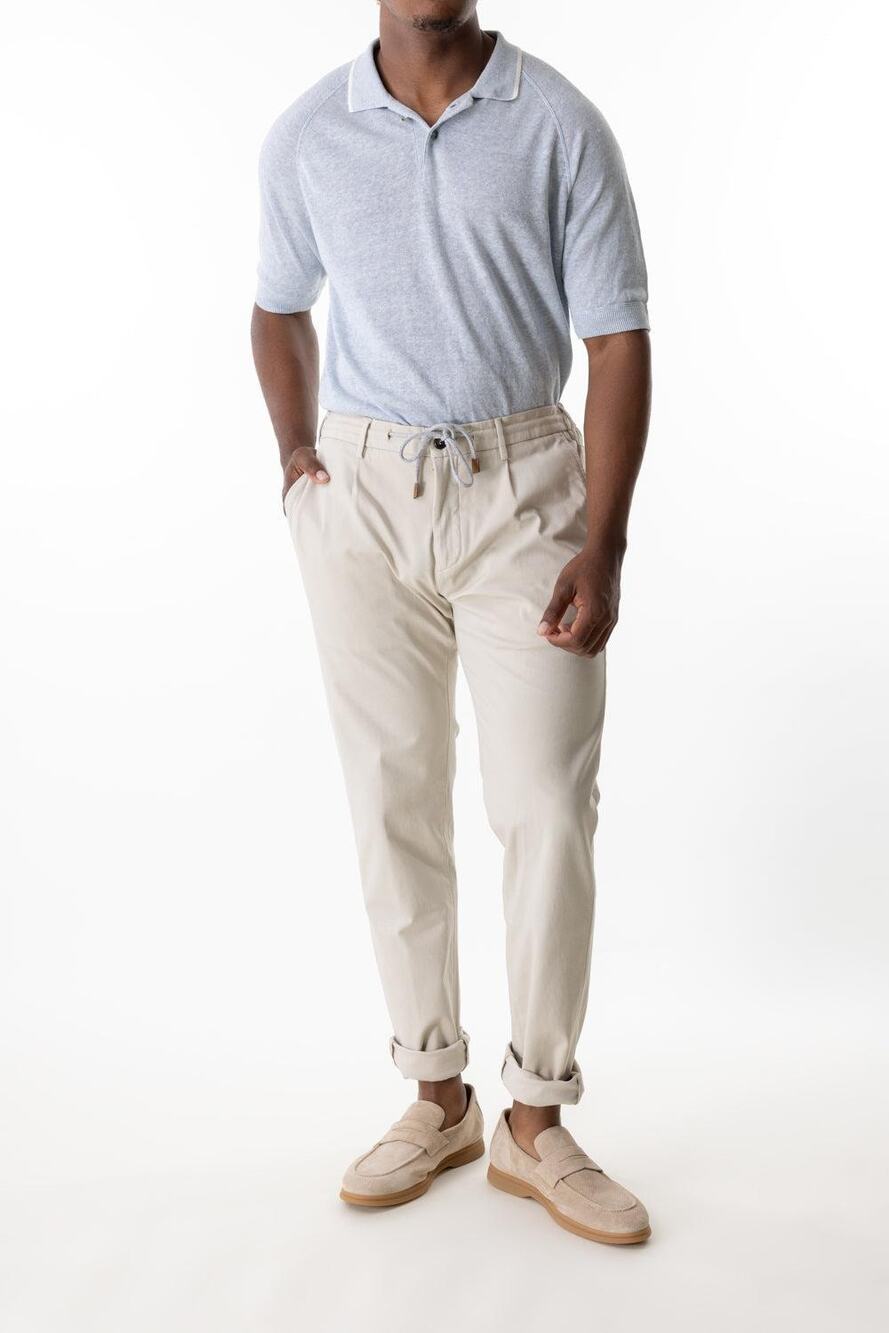 Eleventy Mens Jogger Drawstring  Pant in Sand 31